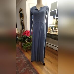 Free People Beach Blue Maxi Dress Size Medium